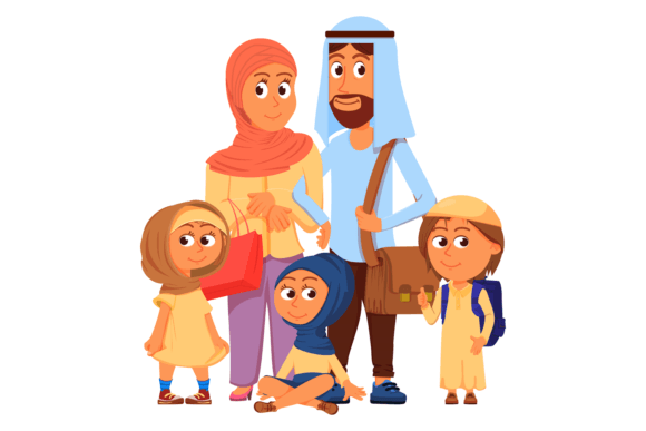 Download Muslim Family Characters. Islamic Parent - Character Collection
