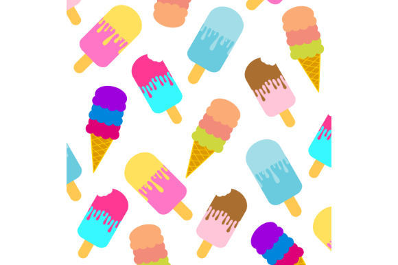 Download Ice Cream Pattern, Cute Digital Paper - Cute digital paper Collection