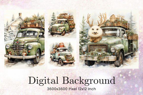 Download Snowman Classic Car Christmas Background - Snow Collection