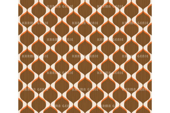 Download Retro 1970s Brown &amp; Orange Pattern - Brown Collection