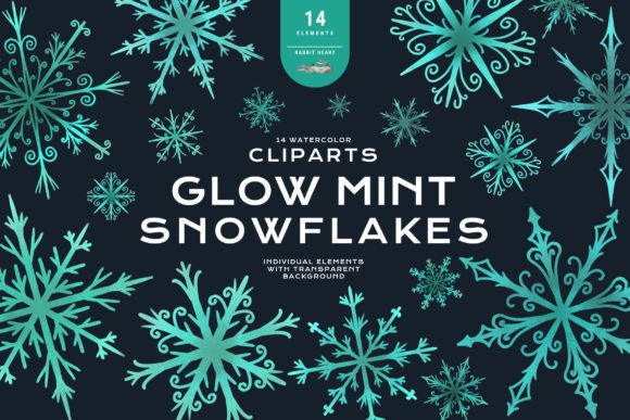 Download Peppermint Snowflakes Christmas Clipart - Snow Collection