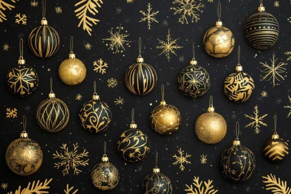 Download Xmas New Year's Pattern with Balls - Premium Resources
