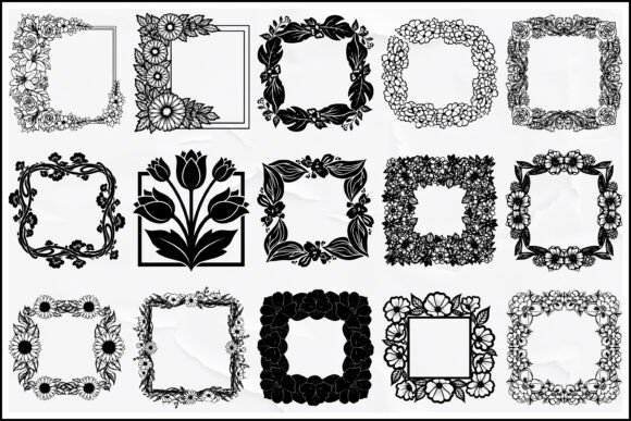 Download Aesthetic Floral Frame SVG Bundle - Floral frame svg Collection