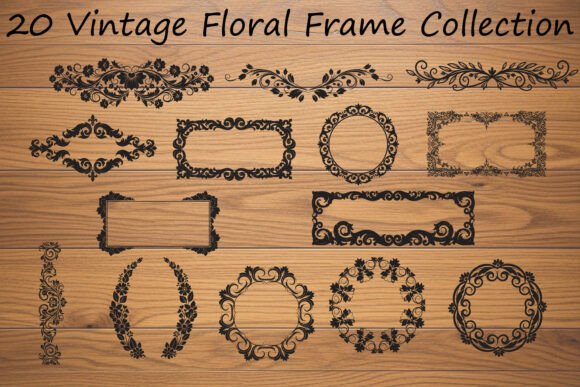 Download Vintage Floral Frame SVG Bundle - Floral frame svg Collection