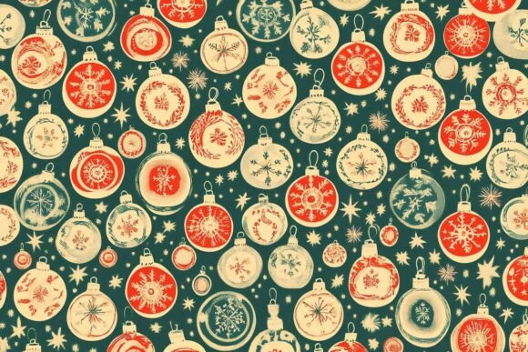 Download Xmas New Year's Pattern with Balls - Premium Resources